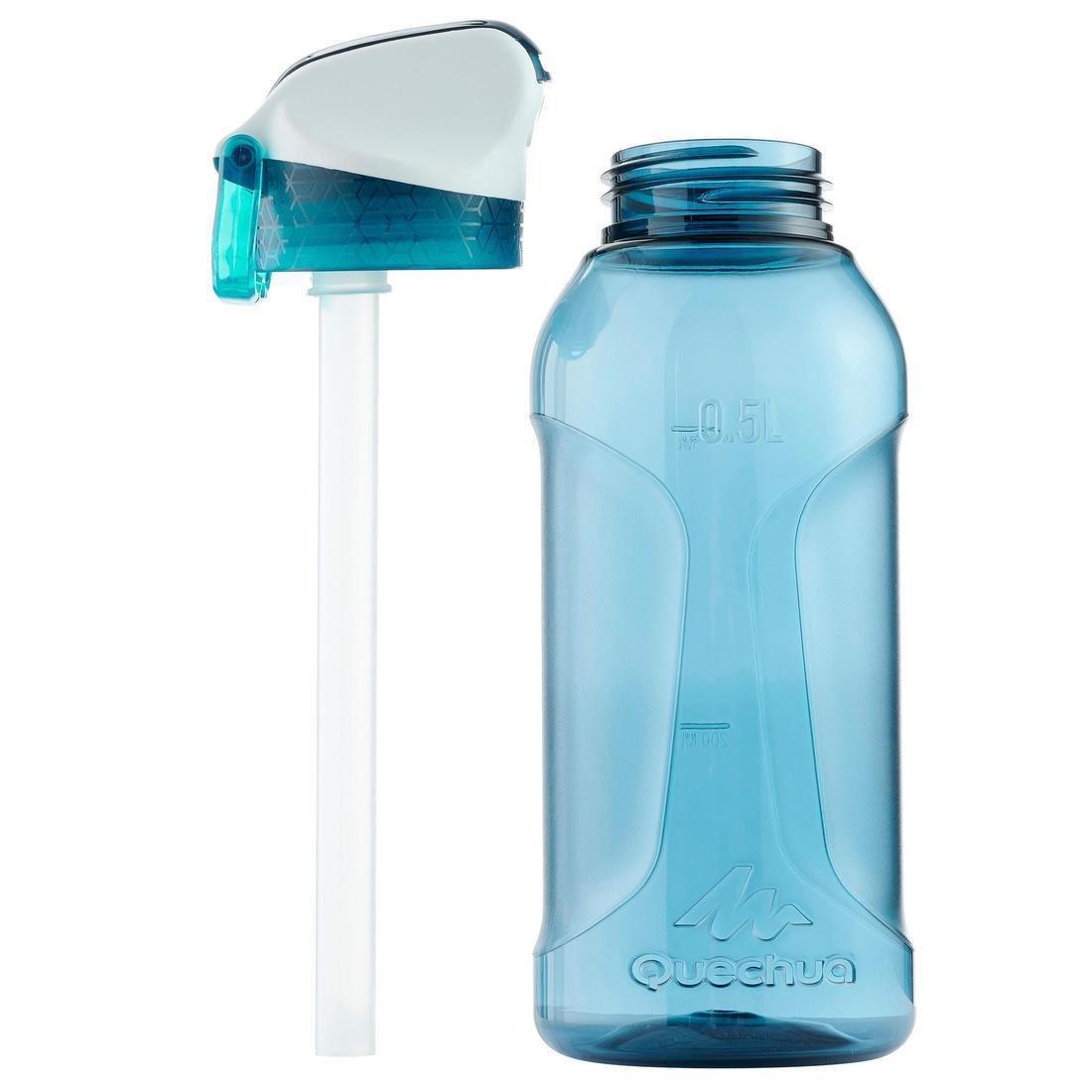 DEFAULT 0.5 L Kids' Ecozenآ® Water Flask 500 with instant cap, pipette & straw for hiking, No Color, large image number 1