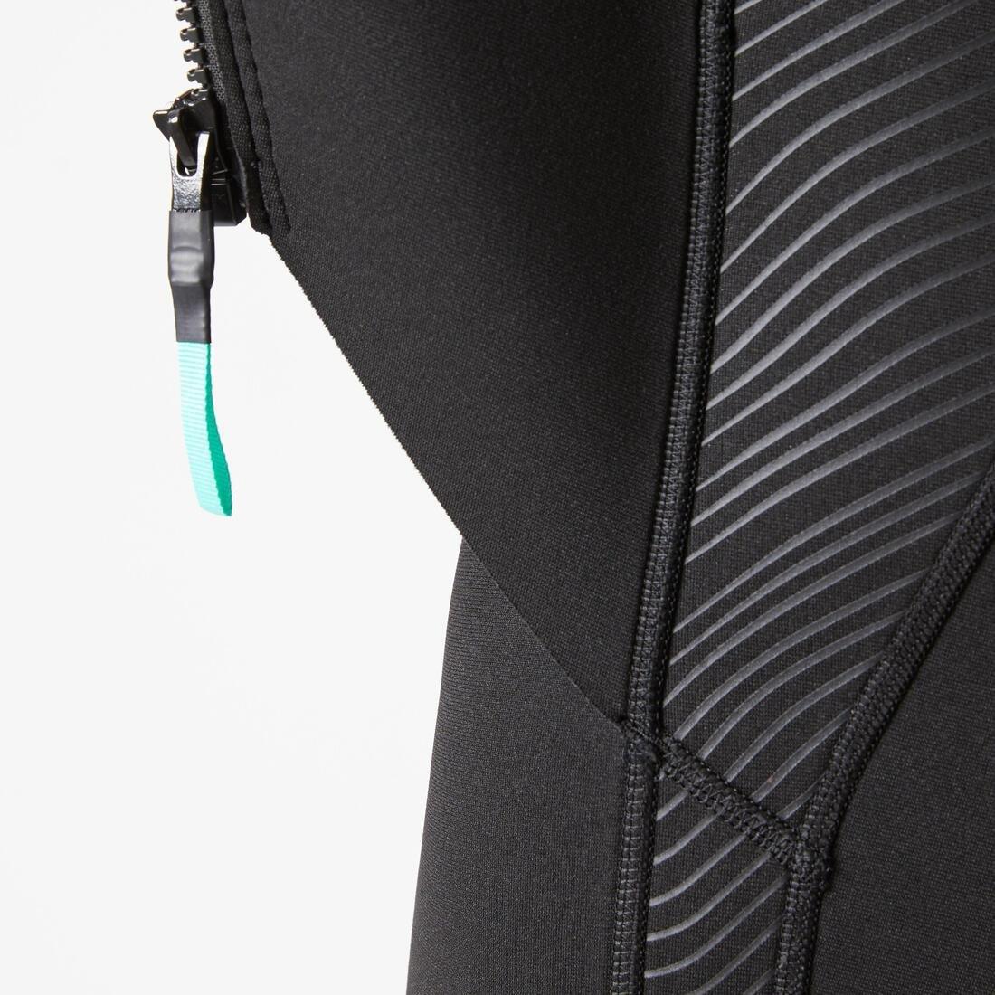 Men 2 mm Neoprene Shorty Wetsuit With Diagonal Front Zip Easy, Black, No Color, large image number 8