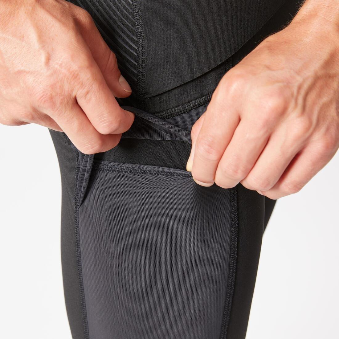Men 2 mm Neoprene Shorty Wetsuit With Diagonal Front Zip Easy, Black, No Color, large image number 9