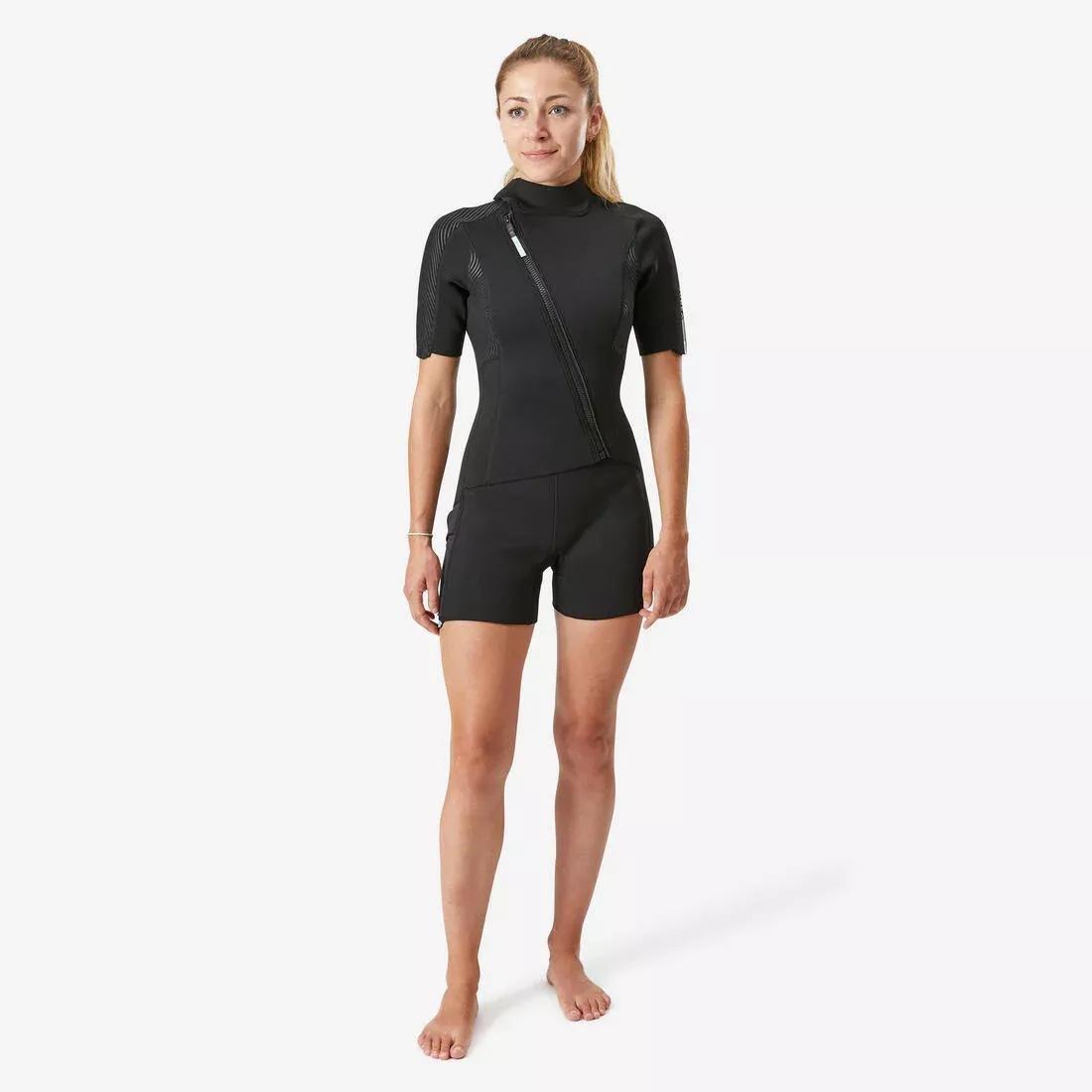 Women Swimwear Neoprene Shorty, 2M, , medium