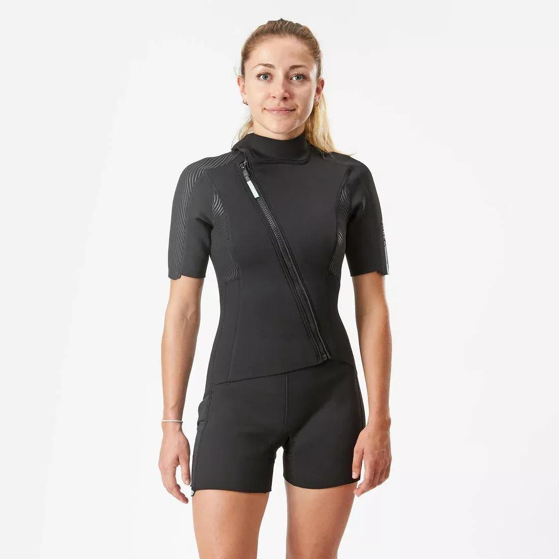 Women Swimwear Neoprene Shorty, 2M, , large image number 2