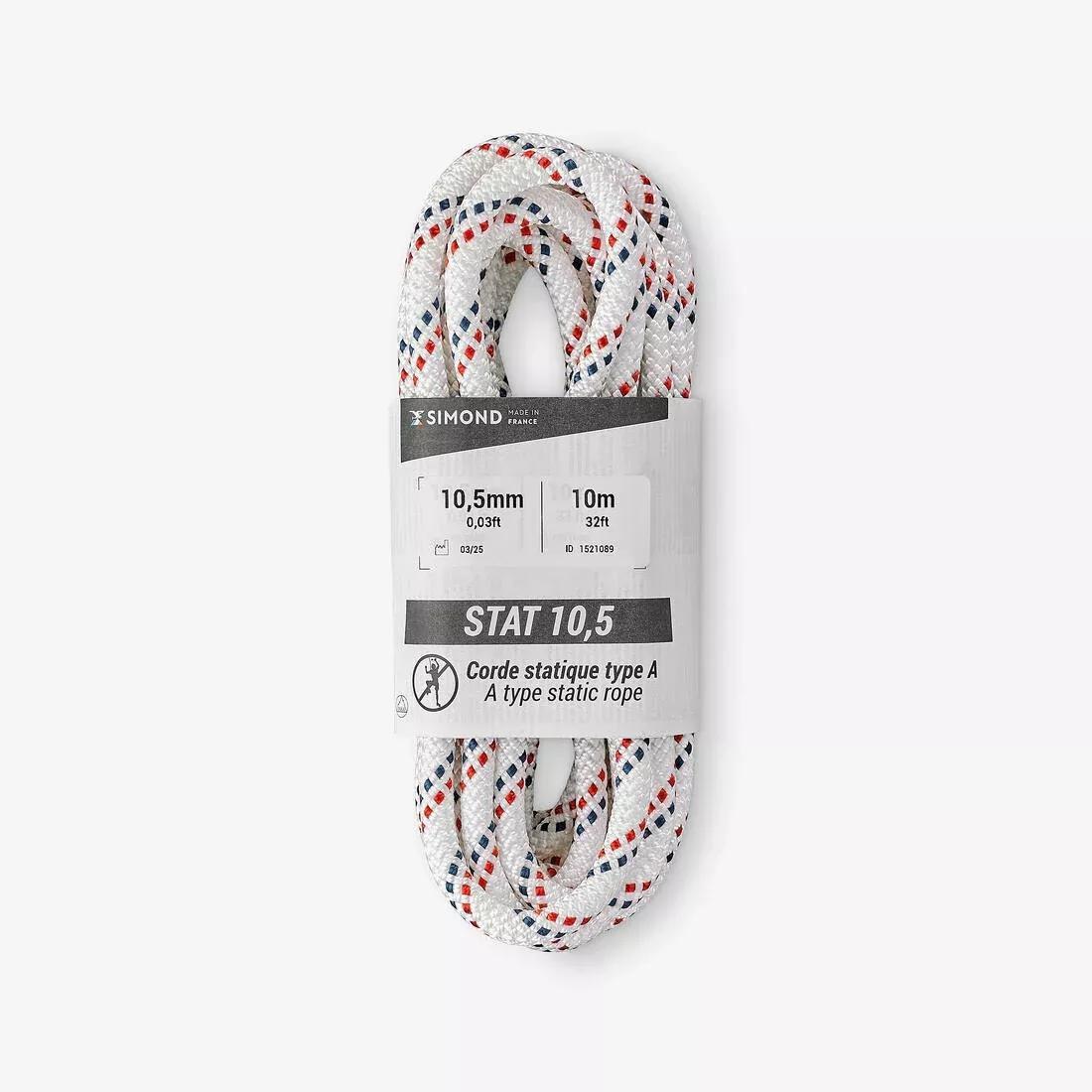 Semi-Static Rope 10.5 mm X 10 M - Stat 10.5, White, No Color, large image number 1