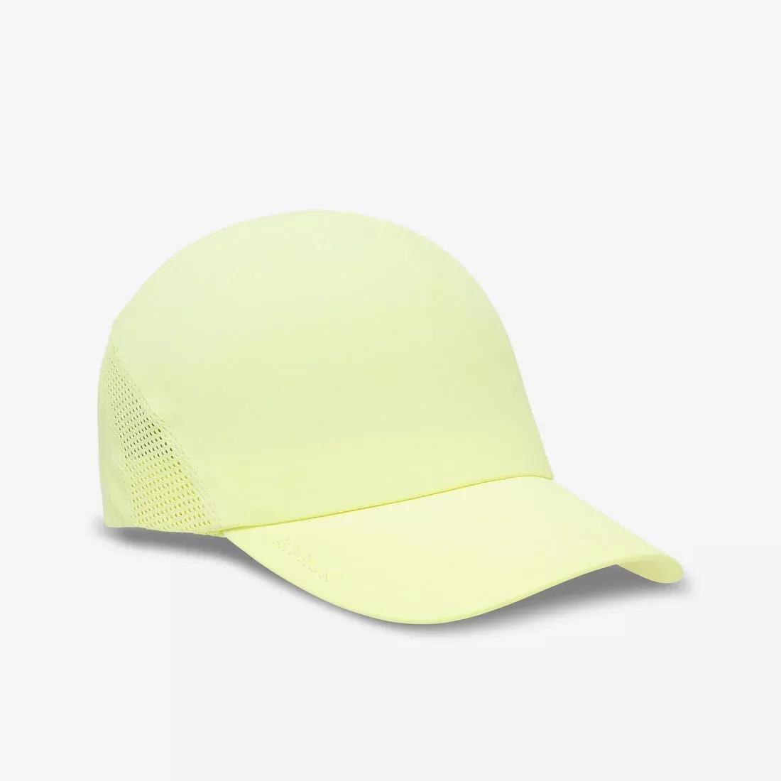 PALE YELLOW Men's Women's KIPRUN Adjustable Running Cap, No Color, large image number 0