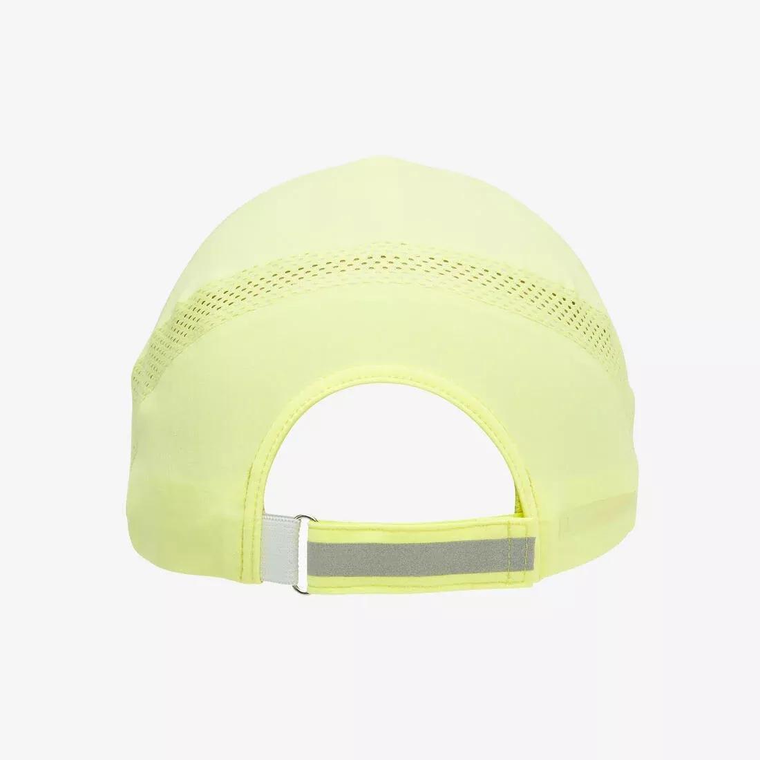 PALE YELLOW Men's Women's KIPRUN Adjustable Running Cap, No Color, large image number 2