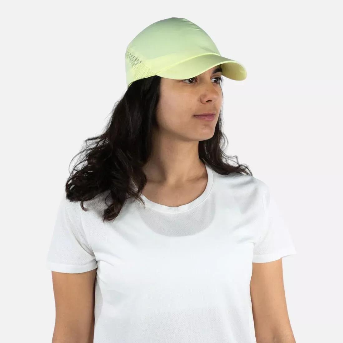 PALE YELLOW Men's Women's KIPRUN Adjustable Running Cap, No Color, large image number 6