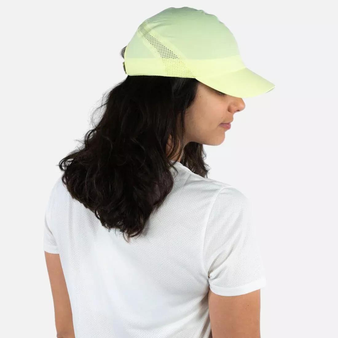 PALE YELLOW Men's Women's KIPRUN Adjustable Running Cap, No Color, large image number 7
