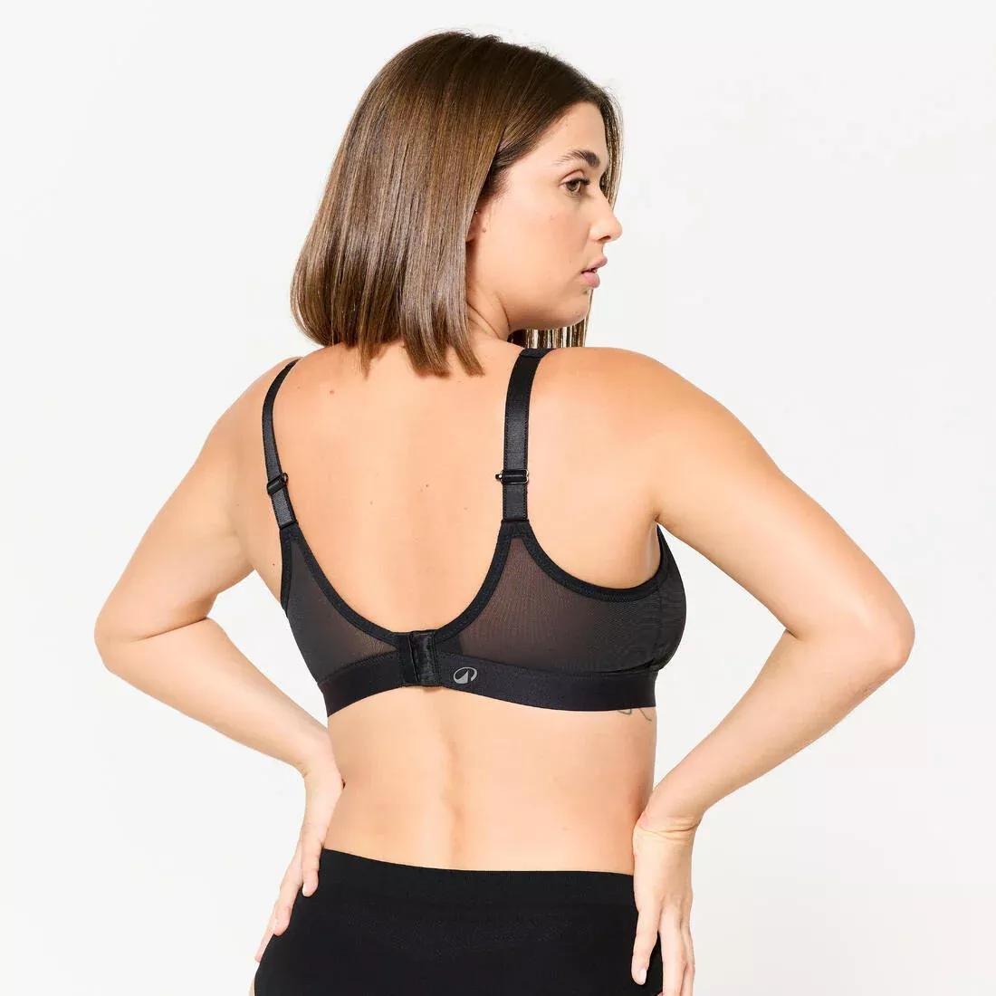 Women High Support Convertible Strap Sports Bra, Black, No Color, large image number 8