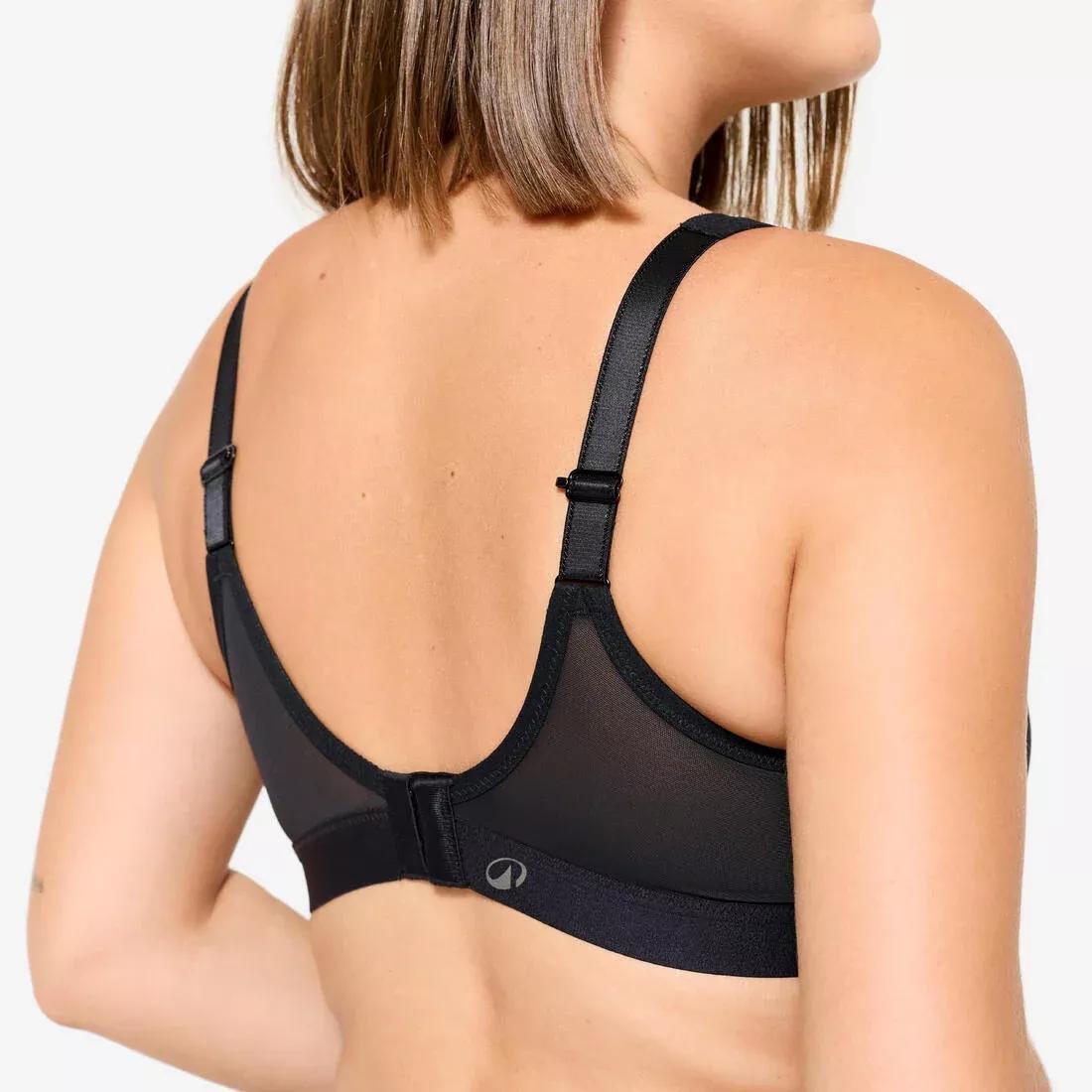 Women High Support Convertible Strap Sports Bra, Black, No Color, large image number 9