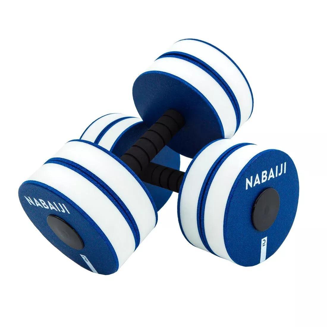 NABAIJI - Pair Of Foam Aquafit Dumbbells Aquagym, Blue