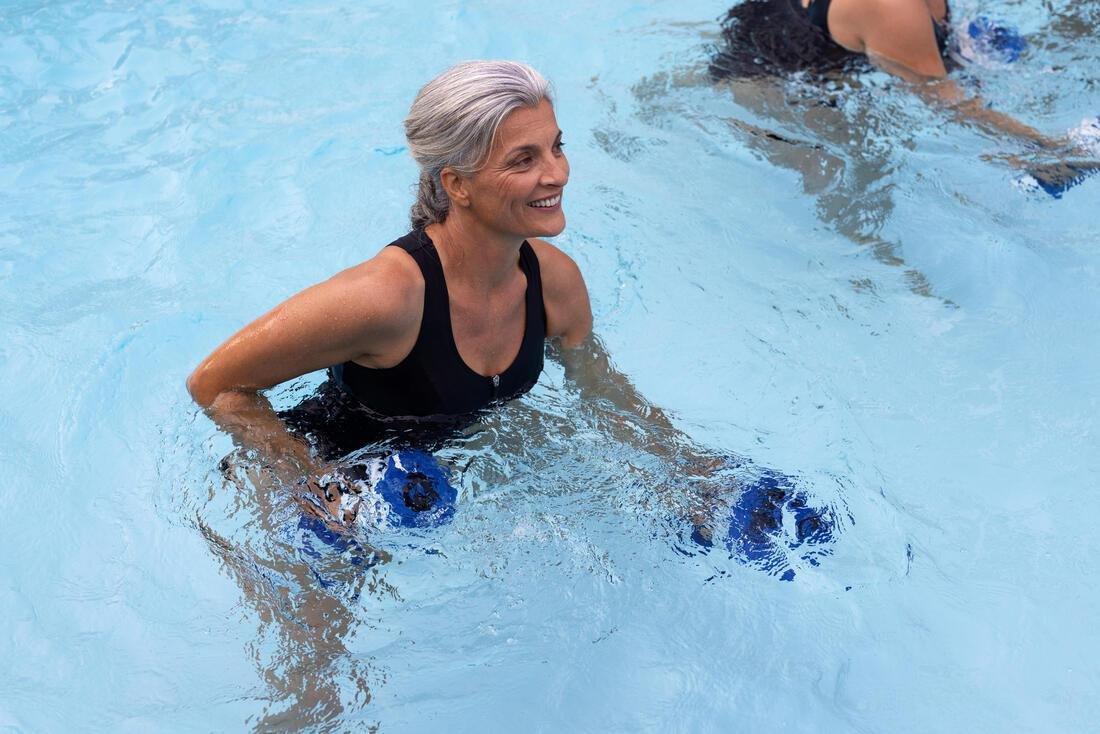 Pair Of Foam Aquafit Dumbbells Aquagym, Blue, No Color, large image number 8