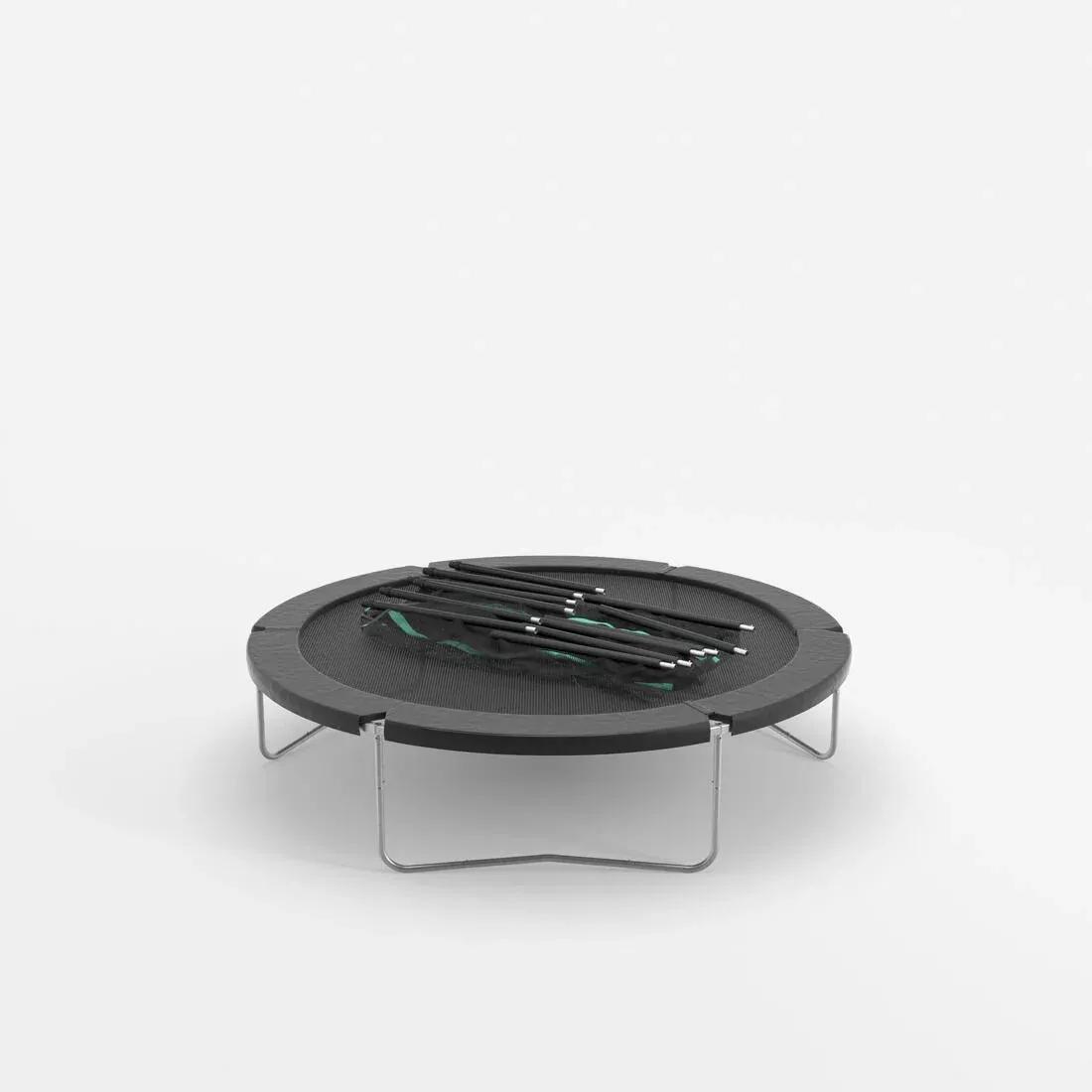 Trampoline 300 With Netting - Tool-Free Design, Grey, No Color, medium