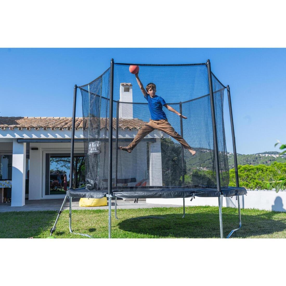 Trampoline 300 With Netting - Tool-Free Design, Grey, No Color, large image number 10