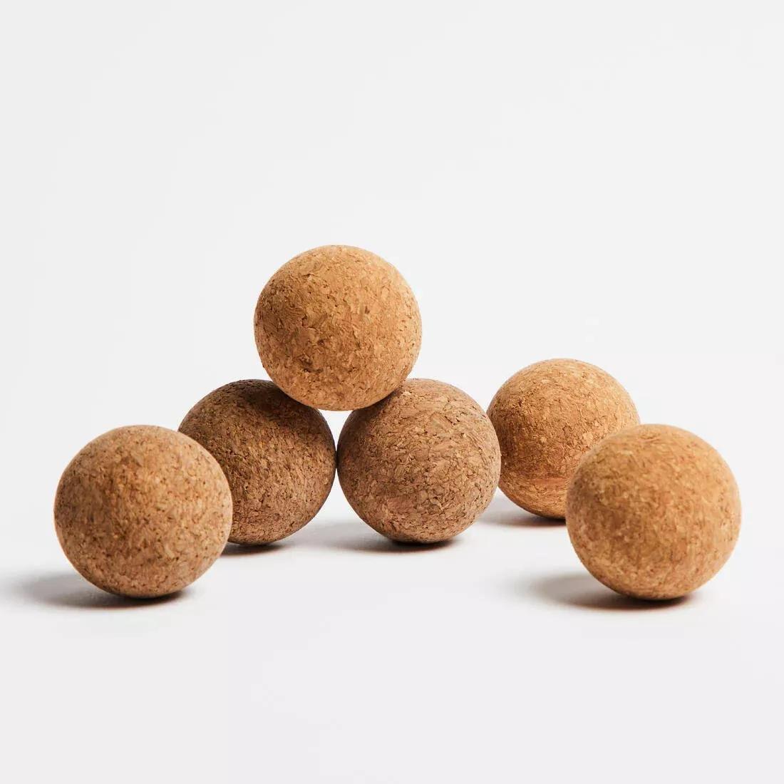 Cork Table Football Balls - Set of 6 BBF 100, Brown, No Color, large image number 0