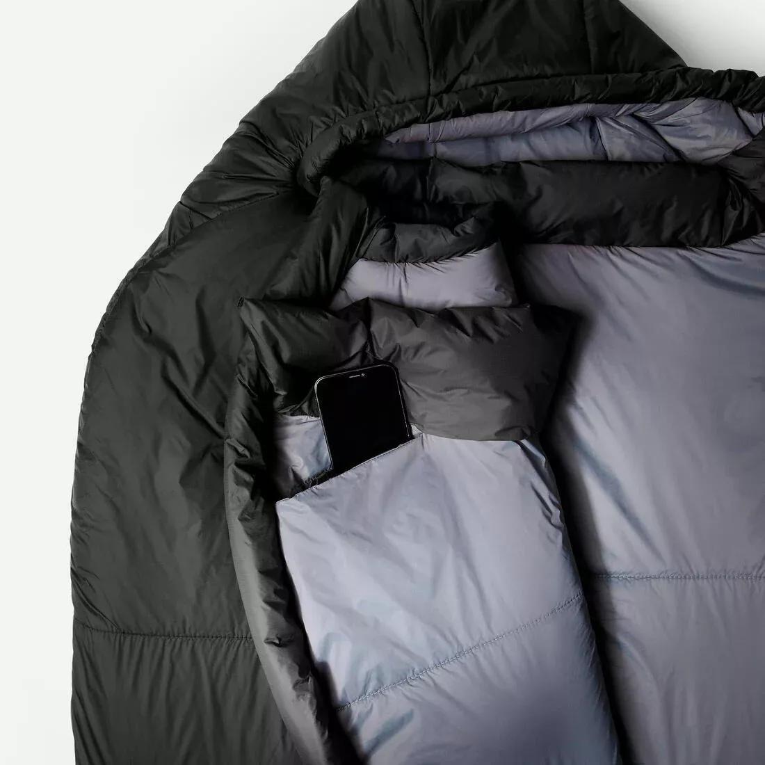 HONEY YELLOW Trekking Sleeping Bag MT500 5?�C Synthetic, , large image number 3