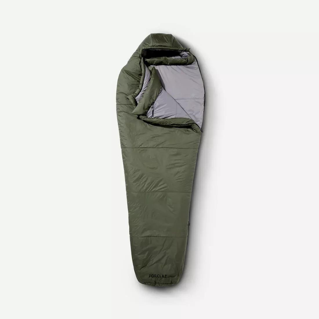 Trekking Sleeping Bag - Mt500 0C Synthetic, Green, , large image number 0