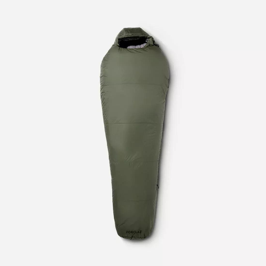 Trekking Sleeping Bag - Mt500 0C Synthetic, Green, No Color, medium
