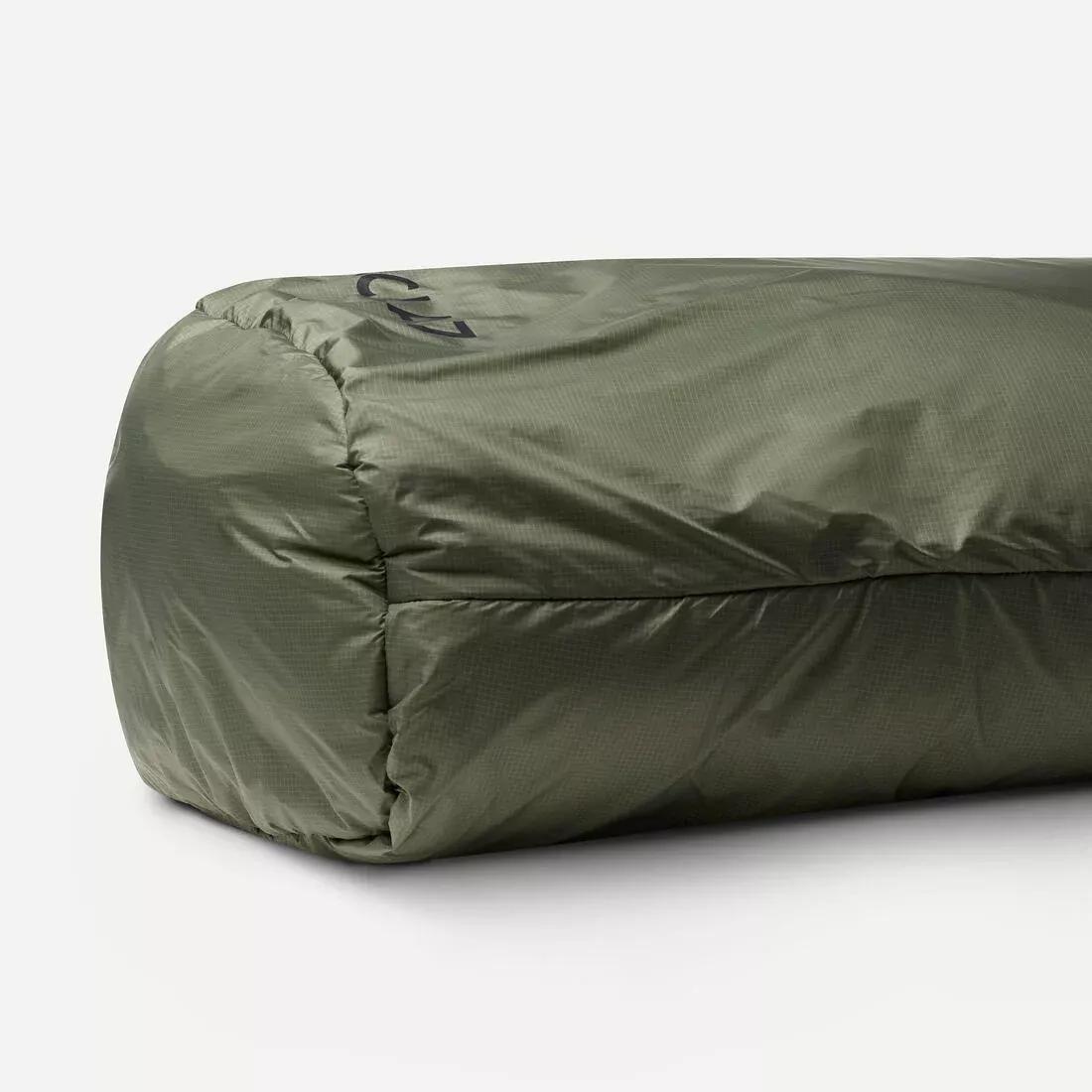 Trekking Sleeping Bag - Mt500 0C Synthetic, Green, No Color, large image number 6