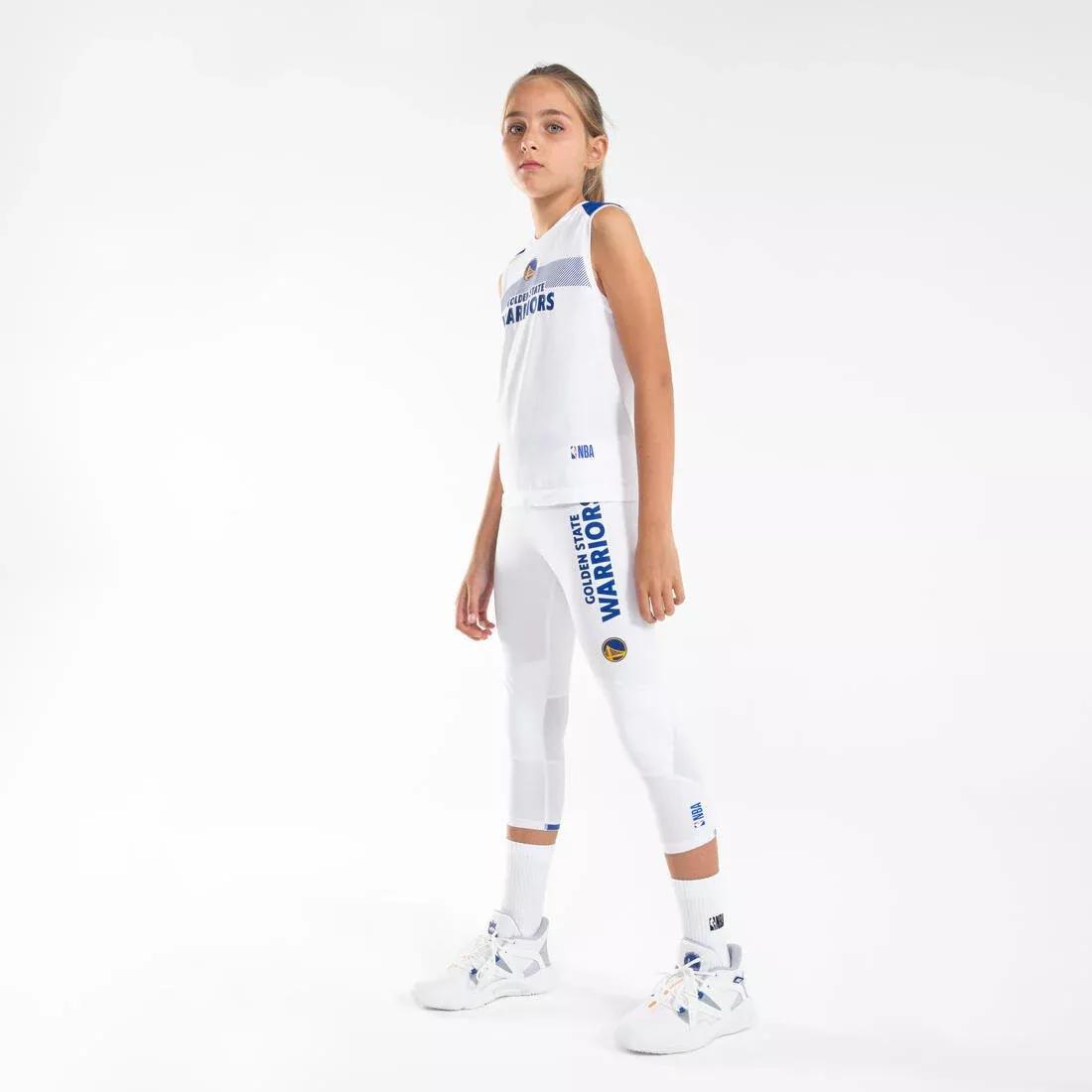 Kids Unisex Sleeveless Basketball Base Layer Jersey - UT500 - NBA Los Angeles Lakers, White, 5401_000, large image number 5