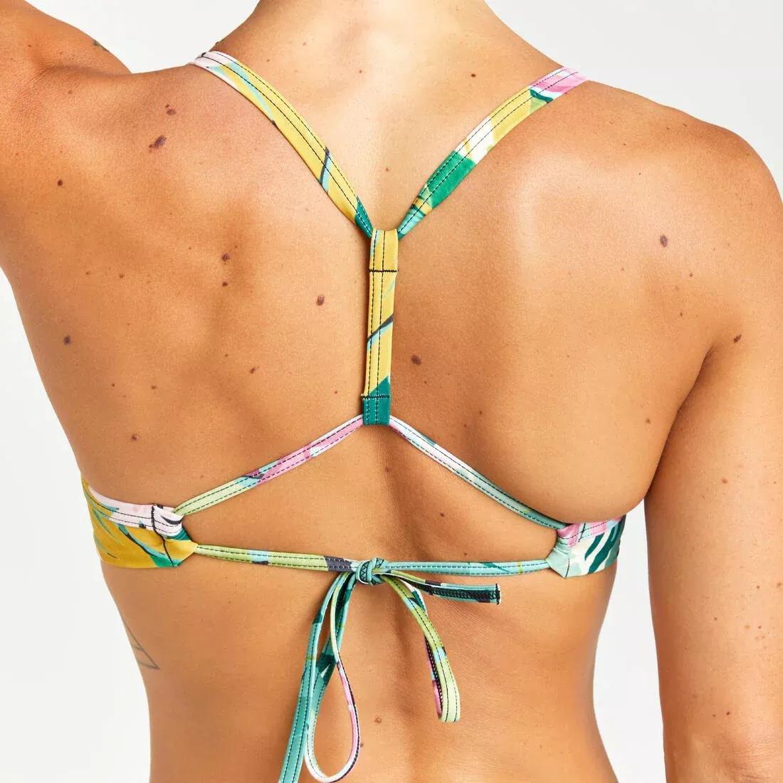 YELLOW Women's bralette bikini top - Bea tropical, , large image number 5
