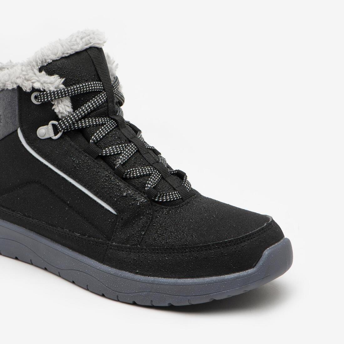 Women warm waterproof snow hiking boots - NH100 Mid, Black, No Color, large image number 2