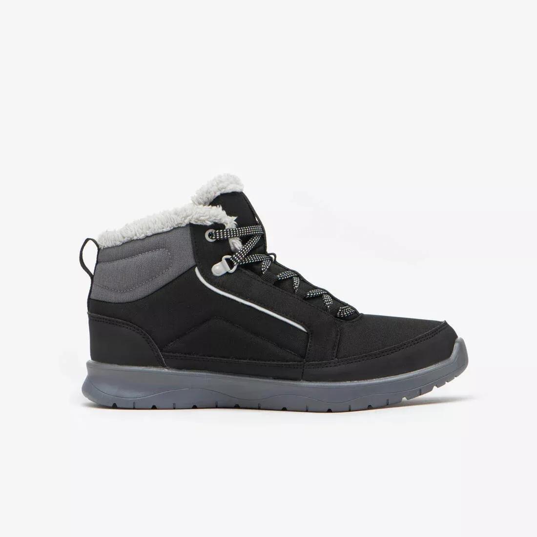 Women warm waterproof snow hiking boots - NH100 Mid, Black, No Color, large image number 4