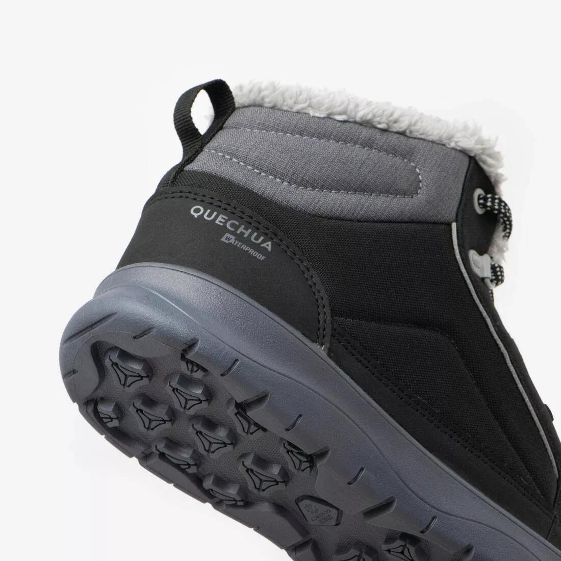 Women warm waterproof snow hiking boots - NH100 Mid, Black, No Color, large image number 5