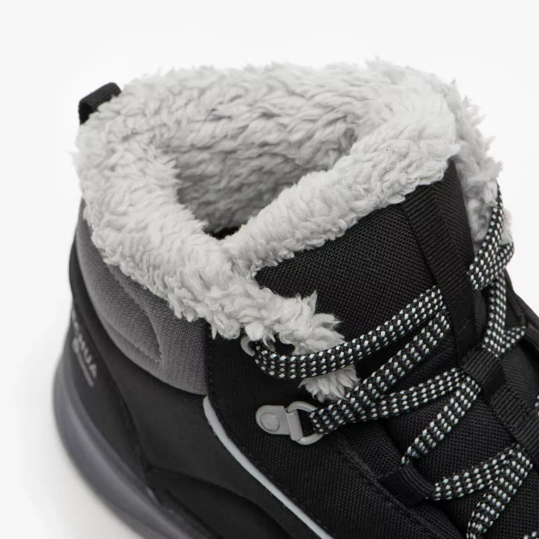 Women warm waterproof snow hiking boots - NH100 Mid, Black, No Color, large image number 6