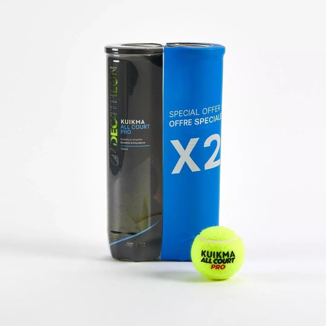 Versatile Tennis Ball - All Court Pro Twin 4-Packs, Yellow, No Color, medium