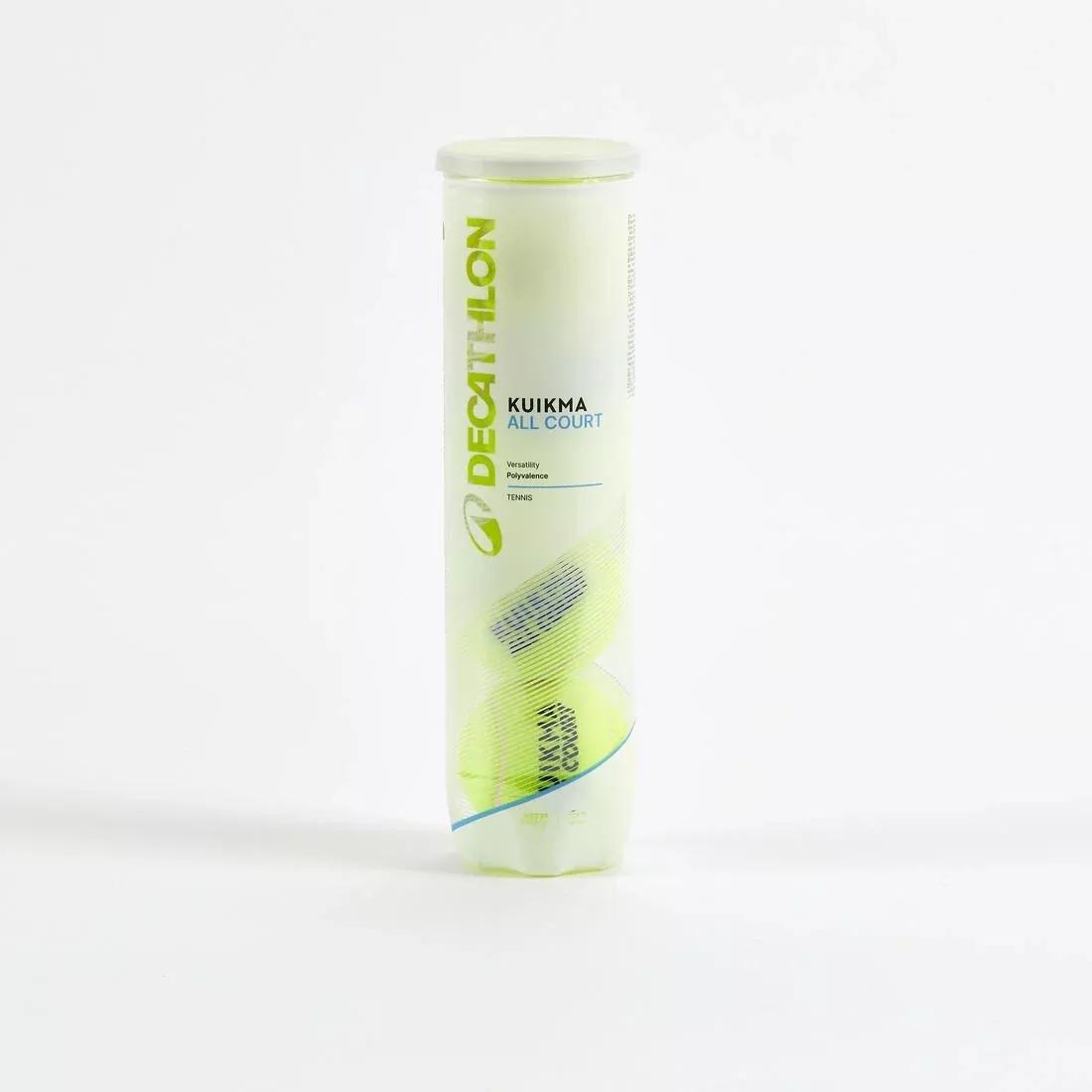 Versatile Training Tennis Ball All Court Pro 4-Pack X 18, Yellow, No Color, large image number 2