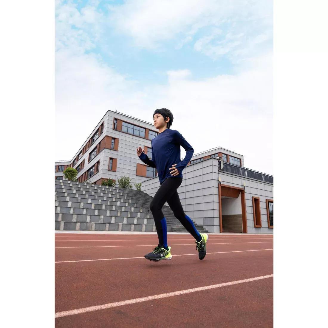 Kids Unisex KIPRUN SKINCARE long-sleeved running T-shirt, Blue, No Color, large image number 8