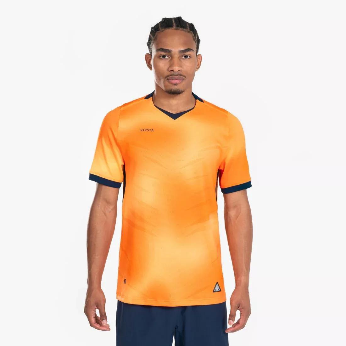 Adult Short-Sleeved Football Shirt - CLR, Orange, No Color, medium