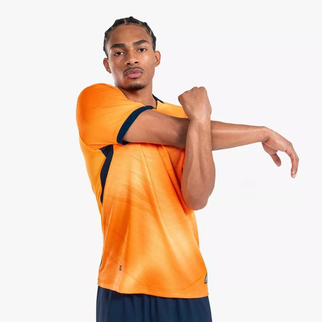 Adult Short-Sleeved Football Shirt - CLR, Orange, No Color, medium