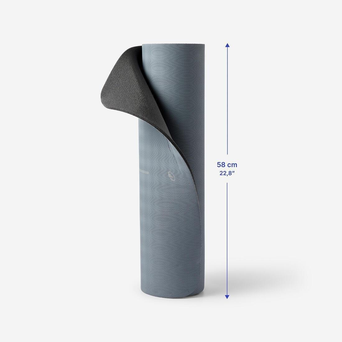 8 mm Durable And Grippy Fitness Mat, Grey, No Color, large image number 5