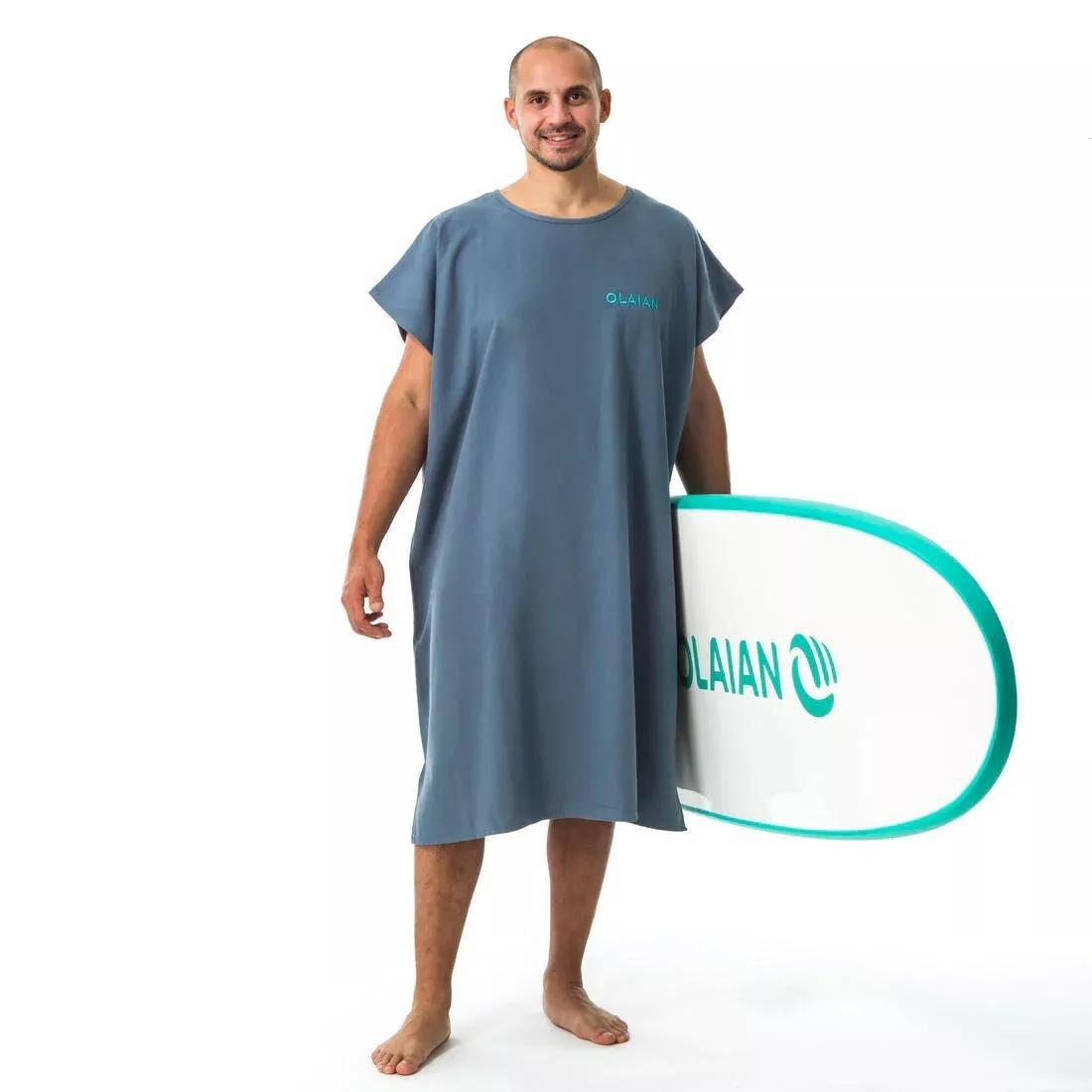 FOGGY BLUE Adult Surf Poncho - 100 mottled grey, No Color, large image number 9
