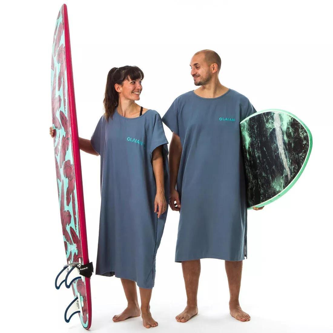 FOGGY BLUE Adult Surf Poncho - 100 mottled grey, No Color, large image number 10
