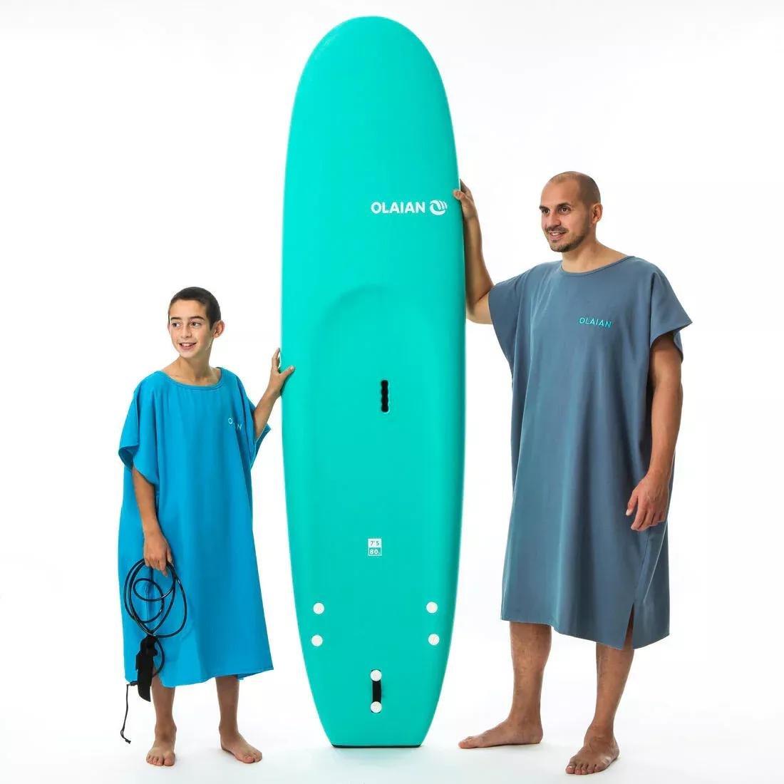 FOGGY BLUE Adult Surf Poncho - 100 mottled grey, No Color, large image number 14