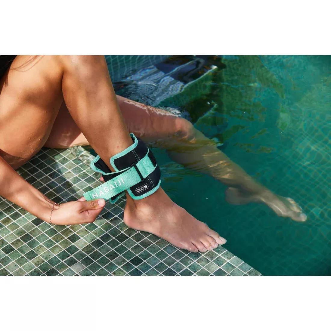 Aqua Fitness Weighted Wristbands - 2X0.5 Kg, Green, No Color, large image number 2
