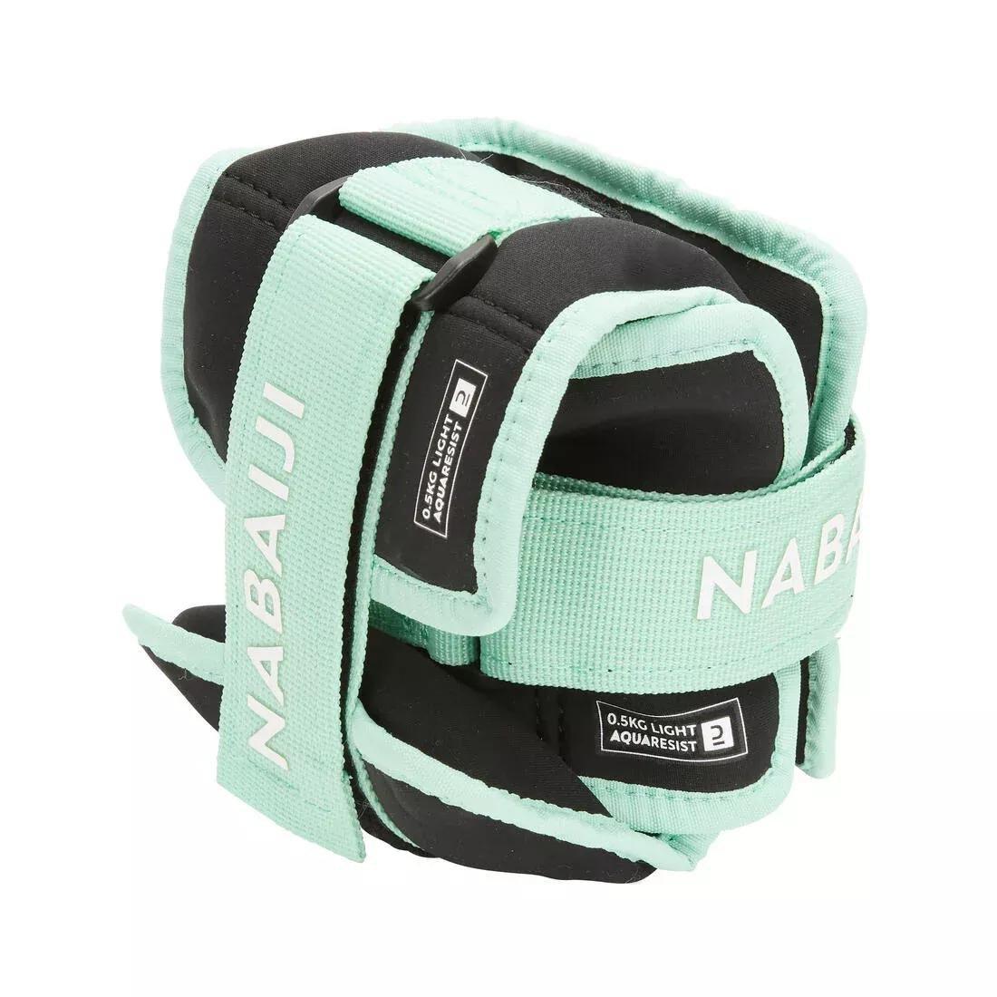 Aqua Fitness Weighted Wristbands - 2X0.5 Kg, Green, No Color, large image number 8