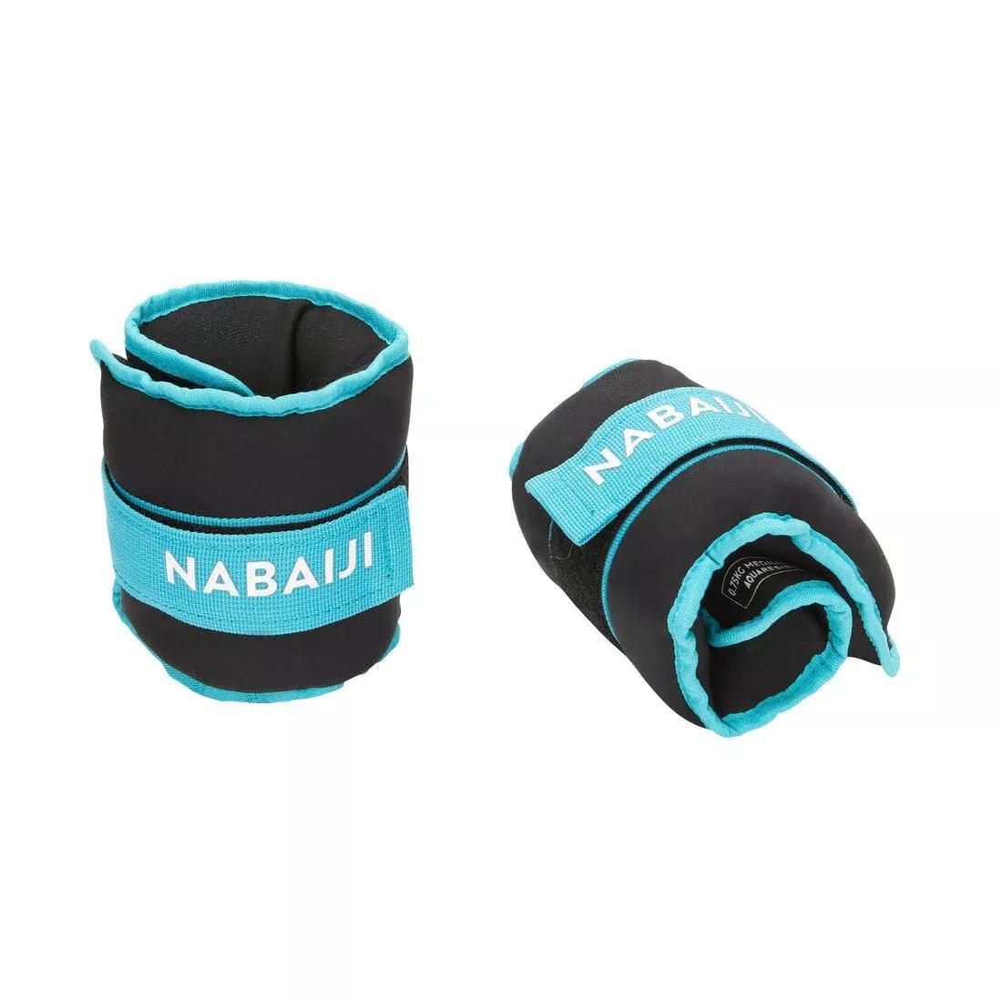 Aquafitness Weighted Wristbands With Buckle 2X0.75 Kg, Blue, No Color, large image number 0