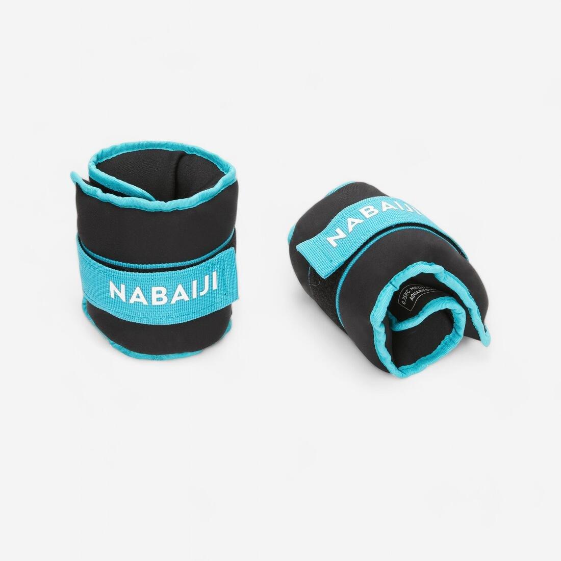 Aquafitness Weighted Wristbands With Buckle 2X0.75 Kg, Blue, No Color, large image number 0