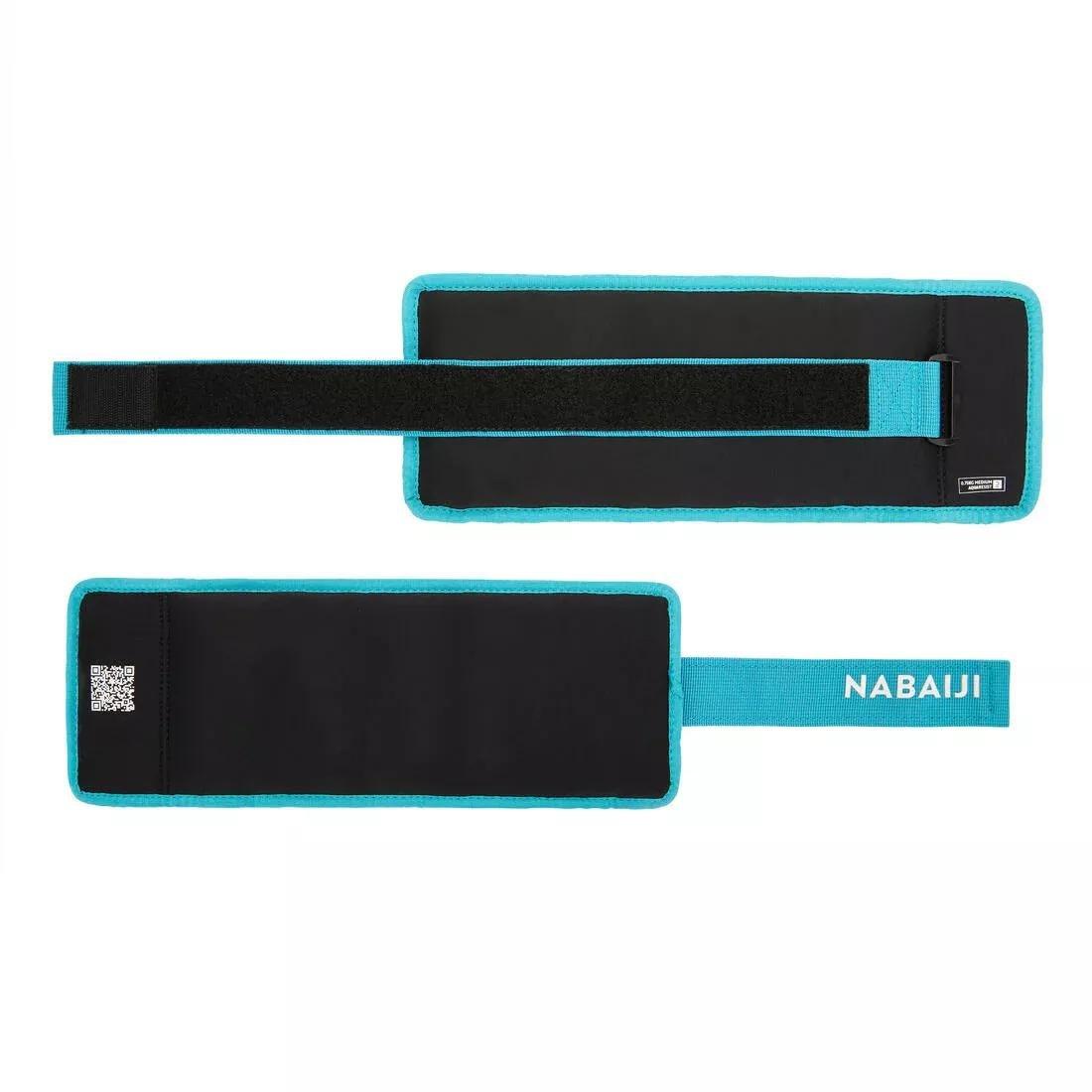 NABAIJI - Aquafitness Weighted Wristbands With Buckle 2X0.75 Kg, Blue