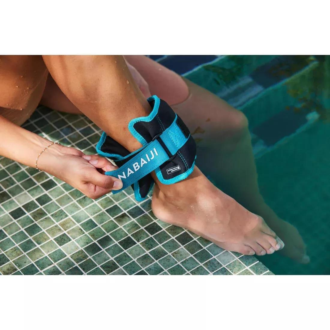 Aquafitness Weighted Wristbands With Buckle 2X0.75 Kg, Blue, No Color, large image number 3
