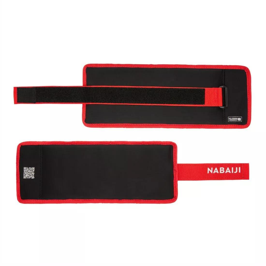 Aqua Fitness Weighted Wristbands With Buckle - 2X1 Kg, Red, No Color, large image number 1