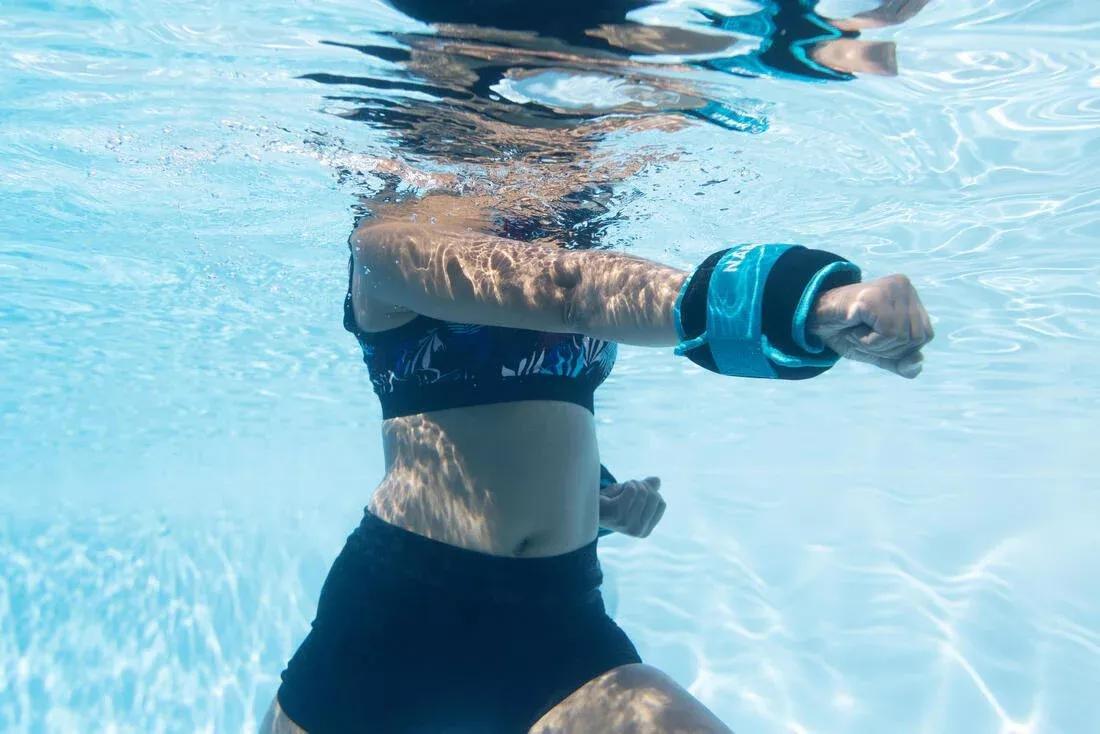 Aqua Fitness Weighted Wristbands With Buckle - 2X1 Kg, Red, No Color, large image number 10