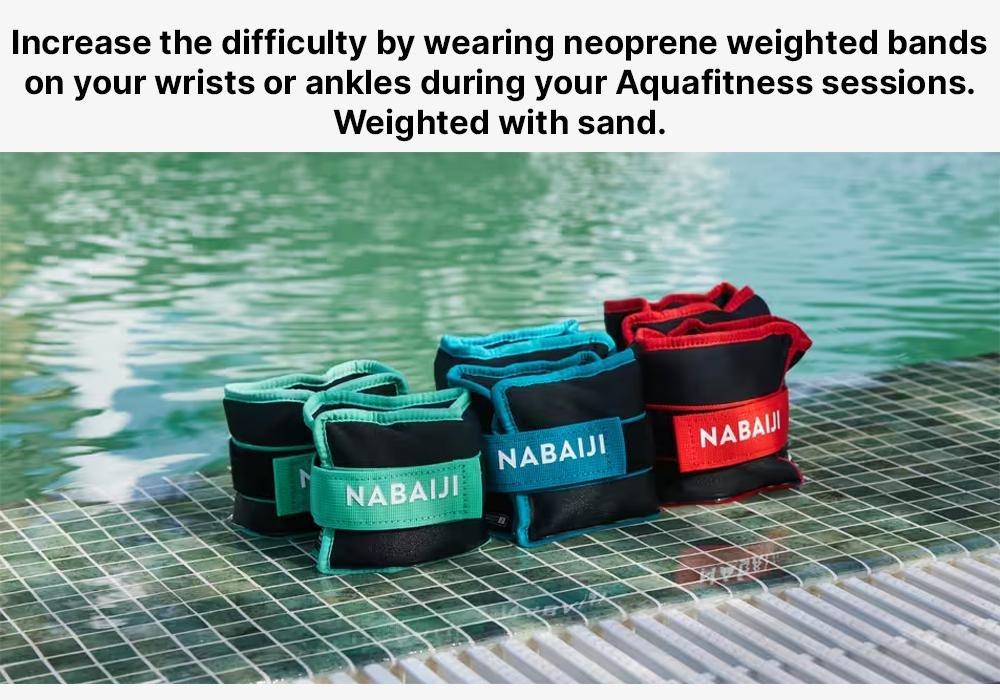 Aqua Fitness Weighted Wristbands With Buckle - 2X1 Kg, Red, No Color, large image number 17