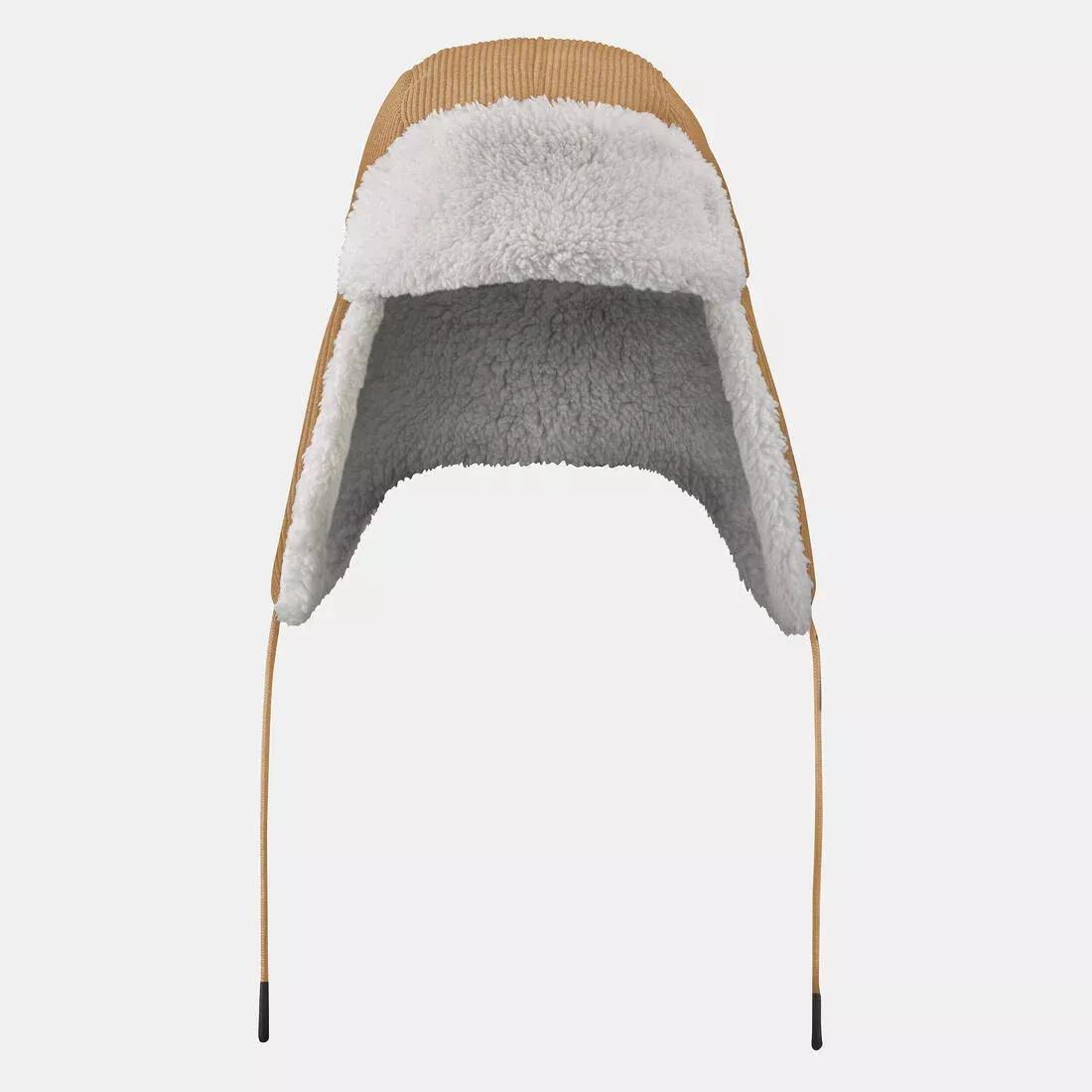 Unisex Velvet Trapper Hat, Brown, No Color, large image number 3