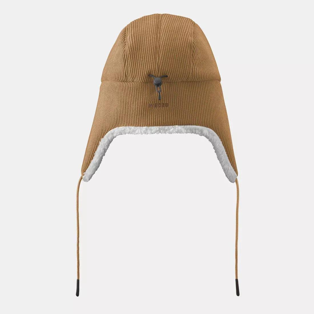 Unisex Velvet Trapper Hat, Brown, No Color, large image number 4