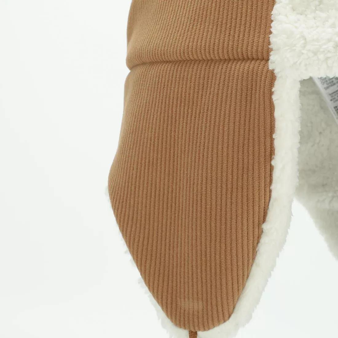 Unisex Velvet Trapper Hat, Brown, No Color, large image number 5