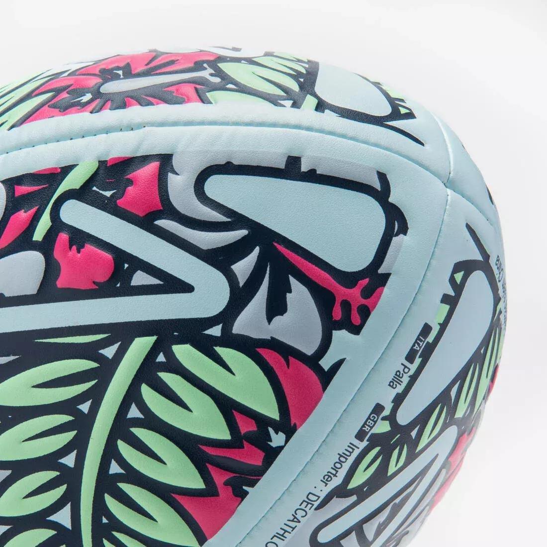 Size 3 Beach Rugby Ball, Multicolour, No Color, large image number 4