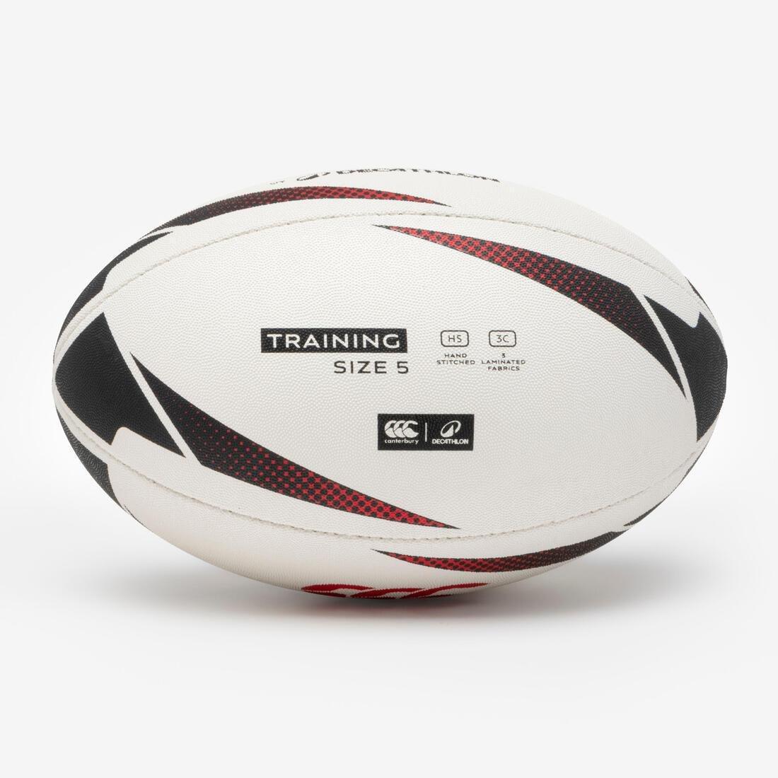 Rugby Size 5 Training Ball, Black, No Color, large image number 3